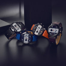 Load image into Gallery viewer, Men Sport Military Watch Casual Leather Strap Quartz Watch Wristwatch
