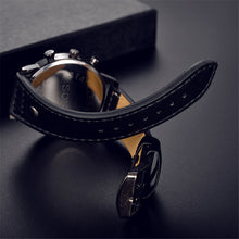 Load image into Gallery viewer, Men Sport Military Watch Casual Leather Strap Quartz Watch Wristwatch
