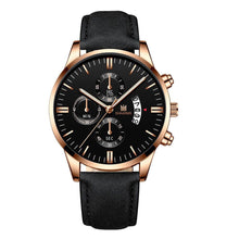 Load image into Gallery viewer, Fashion Men Wathch Sports Leather Strap Casual Calendar Quartz Watch Luxury Wristwatch
