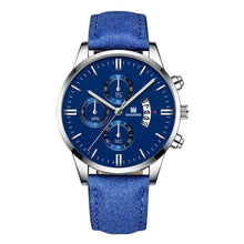 Load image into Gallery viewer, Fashion Men Wathch Sports Leather Strap Casual Calendar Quartz Watch Luxury Wristwatch
