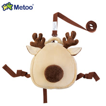 Load image into Gallery viewer, Metoo Plush Animal Backpack with Anti-Lost Strap Plush Doll Toys For Girls Baby Cute Tiger Stuffed Animals For Kid School Shoulder Bag In Kindergarten
