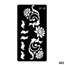 Load image into Gallery viewer, 1Sheet Women Flower Tattoo Stencils Henna Templates Arm Back Chest Body Art Airbrush Paint Templates Decal DIY Flower Painting

