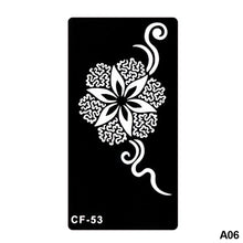 Load image into Gallery viewer, 1Sheet Women Flower Tattoo Stencils Henna Templates Arm Back Chest Body Art Airbrush Paint Templates Decal DIY Flower Painting
