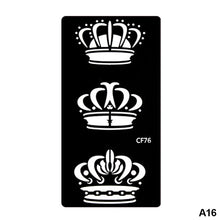 Load image into Gallery viewer, 1Sheet Women Flower Tattoo Stencils Henna Templates Arm Back Chest Body Art Airbrush Paint Templates Decal DIY Flower Painting
