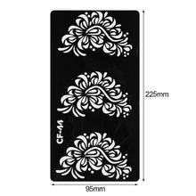 Load image into Gallery viewer, 1Sheet Women Flower Tattoo Stencils Henna Templates Arm Back Chest Body Art Airbrush Paint Templates Decal DIY Flower Painting

