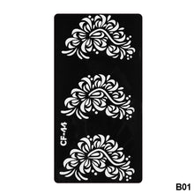 Load image into Gallery viewer, 1Sheet Women Flower Tattoo Stencils Henna Templates Arm Back Chest Body Art Airbrush Paint Templates Decal DIY Flower Painting
