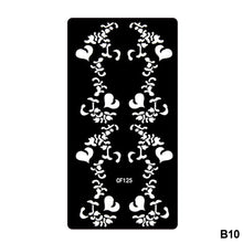 Load image into Gallery viewer, 1Sheet Women Flower Tattoo Stencils Henna Templates Arm Back Chest Body Art Airbrush Paint Templates Decal DIY Flower Painting
