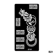 Load image into Gallery viewer, 1Sheet Women Flower Tattoo Stencils Henna Templates Arm Back Chest Body Art Airbrush Paint Templates Decal DIY Flower Painting
