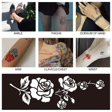Load image into Gallery viewer, 1Sheet Tattoo Stencils Henna Templates Arm Back Chest Body Art Airbrush Paint Templates Decal DIY Flower Painting
