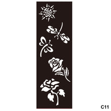Load image into Gallery viewer, 1Sheet Tattoo Stencils Henna Templates Arm Back Chest Body Art Airbrush Paint Templates Decal DIY Flower Painting

