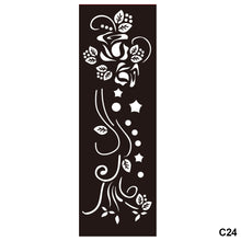 Load image into Gallery viewer, 1Sheet Tattoo Stencils Henna Templates Arm Back Chest Body Art Airbrush Paint Templates Decal DIY Flower Painting
