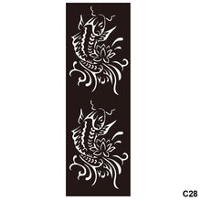 Load image into Gallery viewer, 1Sheet Tattoo Stencils Henna Templates Arm Back Chest Body Art Airbrush Paint Templates Decal DIY Flower Painting
