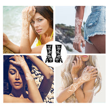 Load image into Gallery viewer, Indian Henna Rose Lace Flower Tattoo Stencil Arm Mehndi Henna Tattoo Hand Tattoo Templates Body Art Sticker Template India Flower Tattoo Stencil
