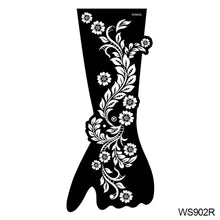 Load image into Gallery viewer, Indian Henna Rose Lace Flower Tattoo Stencil Arm Mehndi Henna Tattoo Hand Tattoo Templates Body Art Sticker Template India Flower Tattoo Stencil
