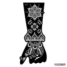 Load image into Gallery viewer, Indian Henna Rose Lace Flower Tattoo Stencil Arm Mehndi Henna Tattoo Hand Tattoo Templates Body Art Sticker Template India Flower Tattoo Stencil
