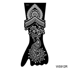 Load image into Gallery viewer, Indian Henna Rose Lace Flower Tattoo Stencil Arm Mehndi Henna Tattoo Hand Tattoo Templates Body Art Sticker Template India Flower Tattoo Stencil
