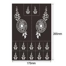 Load image into Gallery viewer, 1Sheet Tattoo Stencils Henna Templates Hand Foot Body Art Airbrush Paint Templates Decal DIY Flower Painting
