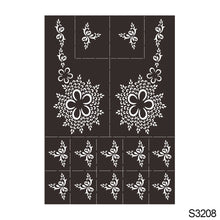 Load image into Gallery viewer, 1Sheet Tattoo Stencils Henna Templates Hand Foot Body Art Airbrush Paint Templates Decal DIY Flower Painting
