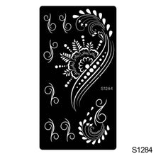 Load image into Gallery viewer, 1Sheet Tattoo Stencils Henna Templates Arm Back Chest Ankle Body Art Airbrush Paint Templates Decal DIY Flower Painting

