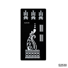 Load image into Gallery viewer, 1Sheet Tattoo Stencils Henna Templates Arm Back Chest Ankle Body Art Airbrush Paint Templates Decal DIY Flower Painting
