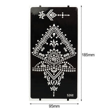 Load image into Gallery viewer, 1Sheet Women Flower Tattoo Stencils Henna Hand Wrist Templates Arm Back Chest Body Art Airbrush Paint Templates Decal DIY Flower Painting
