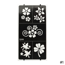 Load image into Gallery viewer, 1Sheet Women Flower Tattoo Stencils Henna Hand Wrist Templates Arm Back Chest Body Art Airbrush Paint Templates Decal DIY Flower Painting
