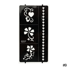 Load image into Gallery viewer, 1Sheet Women Flower Tattoo Stencils Henna Hand Wrist Templates Arm Back Chest Body Art Airbrush Paint Templates Decal DIY Flower Painting
