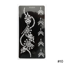 Load image into Gallery viewer, 1Sheet Women Flower Tattoo Stencils Henna Hand Wrist Templates Arm Back Chest Body Art Airbrush Paint Templates Decal DIY Flower Painting
