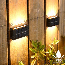 Load image into Gallery viewer, Solar Wall Lights Garden Fence Waterproof Solar Led Light Outdoor Solar Wall Stair Light Courtyard Street Landscape Garden Decor Wall Lamp
