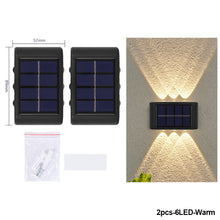 Load image into Gallery viewer, Solar Wall Lights Garden Fence Waterproof Solar Led Light Outdoor Solar Wall Stair Light Courtyard Street Landscape Garden Decor Wall Lamp
