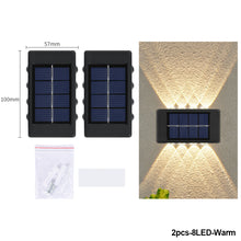 Load image into Gallery viewer, Solar Wall Lights Garden Fence Waterproof Solar Led Light Outdoor Solar Wall Stair Light Courtyard Street Landscape Garden Decor Wall Lamp
