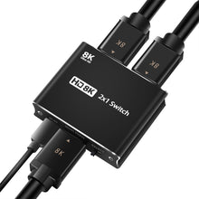 Load image into Gallery viewer, 8K Switcher HDMI2.1 Two In One Out HD Game Console 8k60 4k120 Distribution Converter
