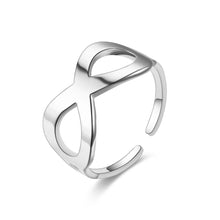 Load image into Gallery viewer, Adjustable Luxsury Number 8 Titanium Steel Wedding Engagement Band Ring Women's Men's Jewelry Gift
