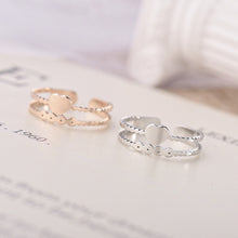 Load image into Gallery viewer, Adjustable Luxsury Love Ring Titanium Steel Wedding Engagement Band Ring Women's Men's Jewelry Gift
