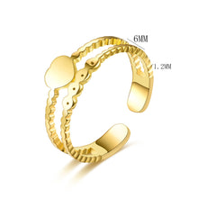 Load image into Gallery viewer, Adjustable Luxsury Love Ring Titanium Steel Wedding Engagement Band Ring Women's Men's Jewelry Gift
