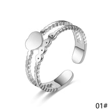 Load image into Gallery viewer, Adjustable Luxsury Love Ring Titanium Steel Wedding Engagement Band Ring Women's Men's Jewelry Gift
