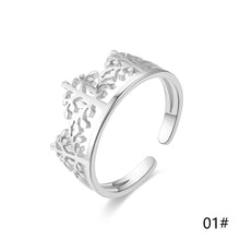 Load image into Gallery viewer, Adjustable Luxsury Fortune Tree Ring Titanium Steel Wedding Engagement Band Ring Women's Men's Jewelry Gift
