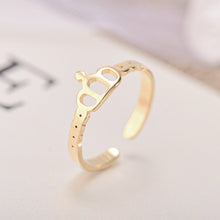 Load image into Gallery viewer, Adjustable Luxsury Crown Ring Titanium Steel Wedding Engagement Band Ring Women's Men's Jewelry Gift
