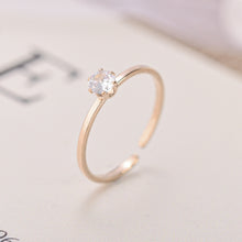Load image into Gallery viewer, 18K Fashion Simple Elegant Diamond Zircon Plated Titanium Steel Wedding Engagement Band Ring Women's Men's Jewelry Gift
