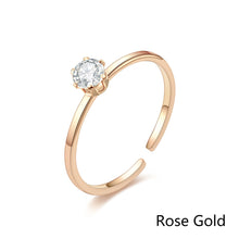 Load image into Gallery viewer, 18K Fashion Simple Elegant Diamond Zircon Plated Titanium Steel Wedding Engagement Band Ring Women's Men's Jewelry Gift

