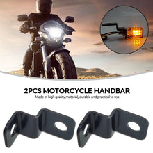 Load image into Gallery viewer, 2Pcs Motorcycle Handbar Turn Signal Light Holder Relocation Front Fork Clamps Mount Lamp Mount Brackets
