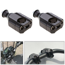 Load image into Gallery viewer, Pair 28mm CNC Aluminum Universal Motorcycle HandleBar Fat Bar Mount Clamps Risers Lifter Dirt Bike Motorcycle 1 1/8" Handlebar
