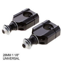 Load image into Gallery viewer, Pair 28mm CNC Aluminum Universal Motorcycle HandleBar Fat Bar Mount Clamps Risers Lifter Dirt Bike Motorcycle 1 1/8" Handlebar
