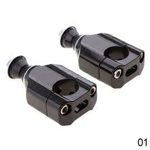 Load image into Gallery viewer, Pair 28mm CNC Aluminum Universal Motorcycle HandleBar Fat Bar Mount Clamps Risers Lifter Dirt Bike Motorcycle 1 1/8" Handlebar
