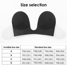 Load image into Gallery viewer, U Shape Bra Invisible Push Up Bra Strapless Bras Dress Wedding Party Sticky Self-adhesive Silicone Brassiere Breathable Deep Underwear
