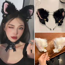Load image into Gallery viewer, Cat Ears Headband Party Cosplay Hair Hoops Hair Accessories Bells Cute Sexy Hairband Women Ornament Head Band Lady Fashion Hair Accessories
