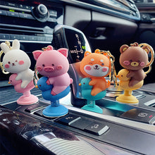 Load image into Gallery viewer, Cute Car Panel Dashboard Decoration Animal Shaking Head Spring Toys PVC Car Ornament Doll Auto Interior Accessories Gift
