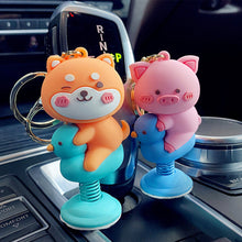 Load image into Gallery viewer, Cute Car Panel Dashboard Decoration Animal Shaking Head Spring Toys PVC Car Ornament Doll Auto Interior Accessories Gift
