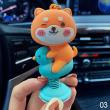 Load image into Gallery viewer, Cute Car Panel Dashboard Decoration Animal Shaking Head Spring Toys PVC Car Ornament Doll Auto Interior Accessories Gift
