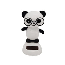 Load image into Gallery viewer, Solar Power Car Dashboard Swinging Doll Car Interior Ornament Gift Interior Decorations Glasses Panda
